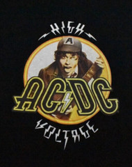 Brisco Brands MEns AC/DC Logo High Voltage Album Angus Young Shirt New Medium