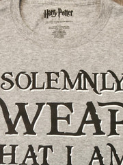 men’s Unisex T-Shirt -Harry Potter “I SOLEMNLY SWEAR THAT I AM UP TO NO GOOD”