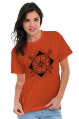 Compass Diamond Space Meaningful Symbolic Adult Short Sleeve Crewneck Tee