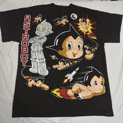 90s vintage Astro boy Tee T-shirt Black Tezuka Osamu Japan Anime Tultex