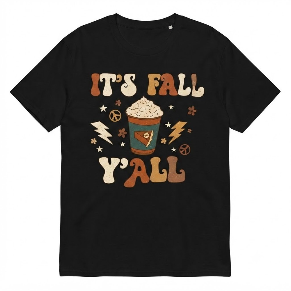 Fall Season Pumpkin Spice Latte Retro Vibe T-shirt For Men Wom