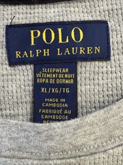 Polo Ralph Lauren Waffle Knit Long Sleeve Sleep Shirt Men’s Size XL Heather Grey