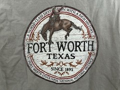 ComfortWash Mens Fort Worth Texas 100% Cotton Crewneck Short Sleeve Shirt Gray M