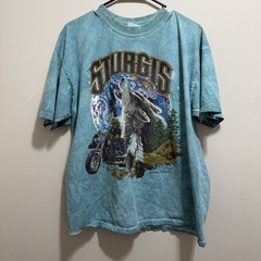 Vintage Sturgis Bike Week 2000 T Shirt Mens XL Blue Faded Biker Motorcycle Wolf