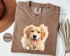 Comfort Tee Custom Pet Portrait Shirt Personalized Dog Cat