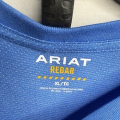 Ariat Rebar Workman 360 Airflow Pocket T Shirt Men’s XL Campanula Heather NWT
