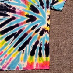Lysergic Boombox Tie Dye Shirt Mens Medium Colortone Psychedelic Trippy Graphic