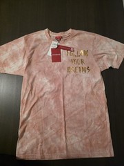Victorious Los Angeles Follow Your Dreams Dirty Pink & Gold Men’s Large Tee NWT