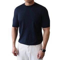 For Men For Casual Wear Mens Knitted Tee Office Outfits Knitted Fabric