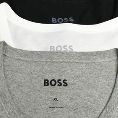 HUGO BOSS 3 Piece White Gray Black Regular Fit Cotton Crew T Shirts XL NEW