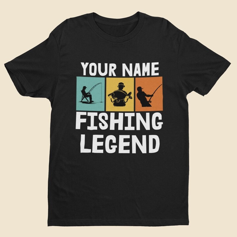 Personalized Fishing Legend T-Shirt Custom Name Angler Gift For Kids Youth