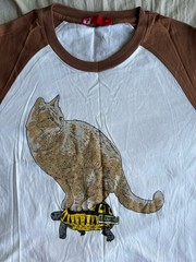 Taxi Cat Japanese Taxi 2 Tone T-Shirt Size 2XL
