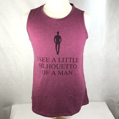 I See A Little Silhouetto Of A Man Tank Top Shirt XL Queen Bohemian Lyric Plum