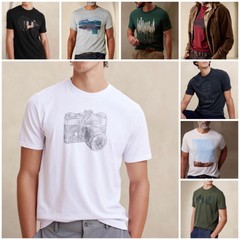 NWT BANANA REPUBLIC MEN’S Soft Graphic T-shirts Tees | Sizes: M, L, XL, 2XL