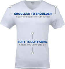 Gildan Men’s V-Neck T-Shirts, Multipack, White (6-Pack), Large SHIPS FREE
