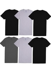 Fruit Of The Loom Men’s 6pk Pocket Tees Size L New Moisture Wicking Eversoft