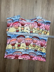 VINTAGE Rainbow Skydivers AOP Sleeveless Multicolor Skydiving T-Shirt Size Large