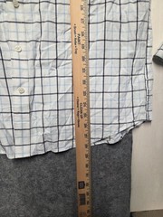 The Classic Shirt Men’s Shirt White Sz Large Blue Check Plaid Button Up Collard