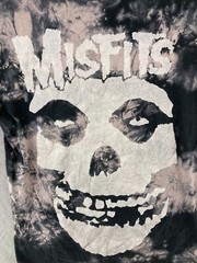Misfits Mens Band TShirt Medium Black Bleach Wash Rock