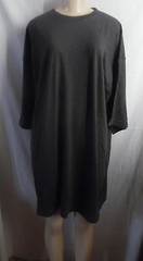 DARK GRAY CREW EXTRA LONG TSHIRT SHORT SLEEVE 35″ SLEEPSHIRT FITS M / L