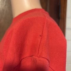 Vintage Single Stitch Hanes Heavyweight 50/50 Red Blank Shirt Size Large