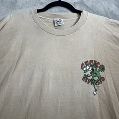 Vintage 90s Crazy Shirts Men 2XL Hawaii Gecko Espresso Graphic Single Stitch USA
