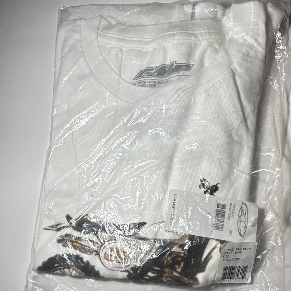 FMF Racing Sandstorm Graphic T-Shirt White Men’s Size Large New With Tags