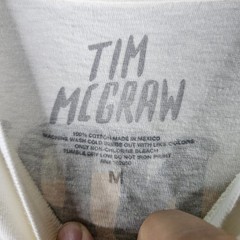 Tim McGraw Shirt Men Medium Cream Standing Room Only Tour 2024 Graphic Tee