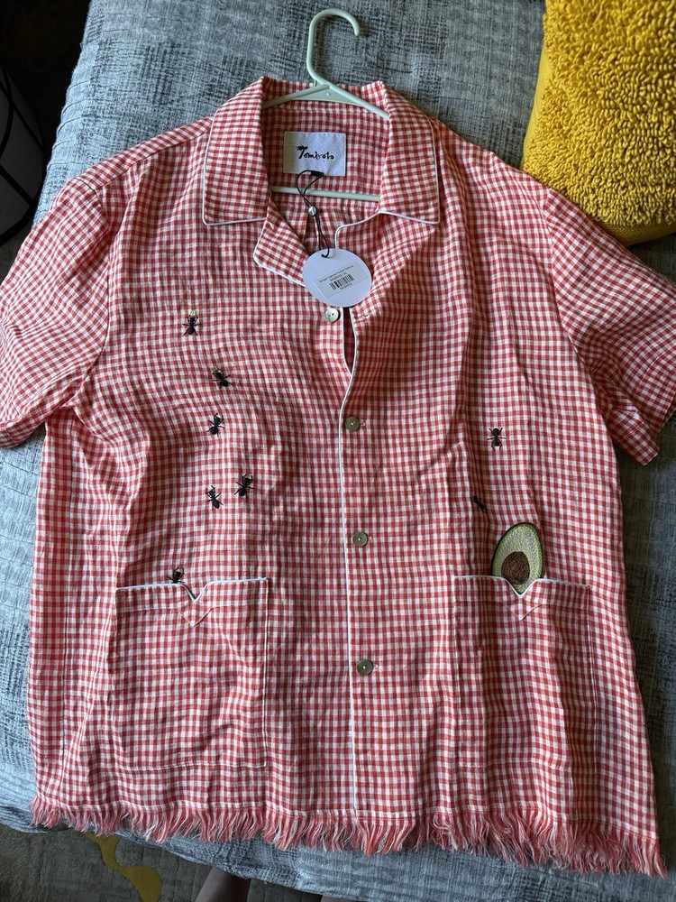 Tombolo Bougie Picnic Embroidered Shirt New With Tags, Size XL Men’s/Unisex