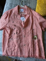 Tombolo Bougie Picnic Embroidered Shirt New With Tags, Size XL Men’s/Unisex