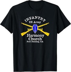 NEW LIMITED US Army Infantry Harmony Church T-Shirt