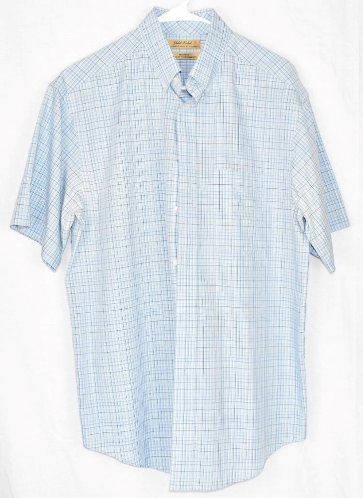 Men’s Shirts Cotton Short Sleeve Casual Non-Iron Machine Wash Button Down