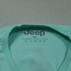 Jeep Surf Celadon Mint Green Surf Beach Front Back Print T-Shirt XXL 100% Cotton