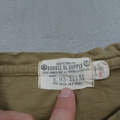 RRL Shirt Mens XL Brown Crew Neck Pullover Long Sleeve Cotton