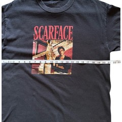 Scarface Tony Montana Graphic T-Shirt Mens Large Black Cotton Movie Promo Tee