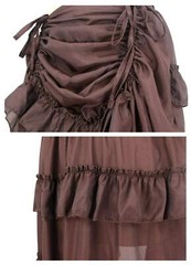 Women’s Steampunk Gothic High Low Cyberpunk Skirt Vintage Party Outfit