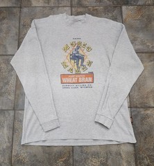Vintage Y2K Shakawear Men’s 2XL Tall Music Maker Wheat Bran Thermal T Shirt