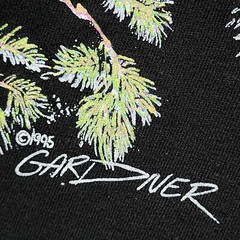 VTG 1995 Gardner Black Sz L EAGLE Graphic T-Shirt 90s NATURE EUC