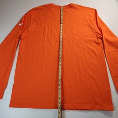 Nike Just Do It Again Men’s XL Orange Long Sleeve Cotton T-Shirt Ribbed Cuffs