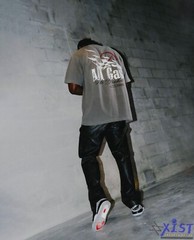 OUTRANK “ALL GAS” ULTRA HEAVY WEIGHT OVERSIZED SNEAKER T-SHIRT Cement Grey
