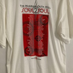Vtg Tim McGraw Faith Hill Soul 2 Soul Tour 2006 Shirt XL Country Music Merch Tee