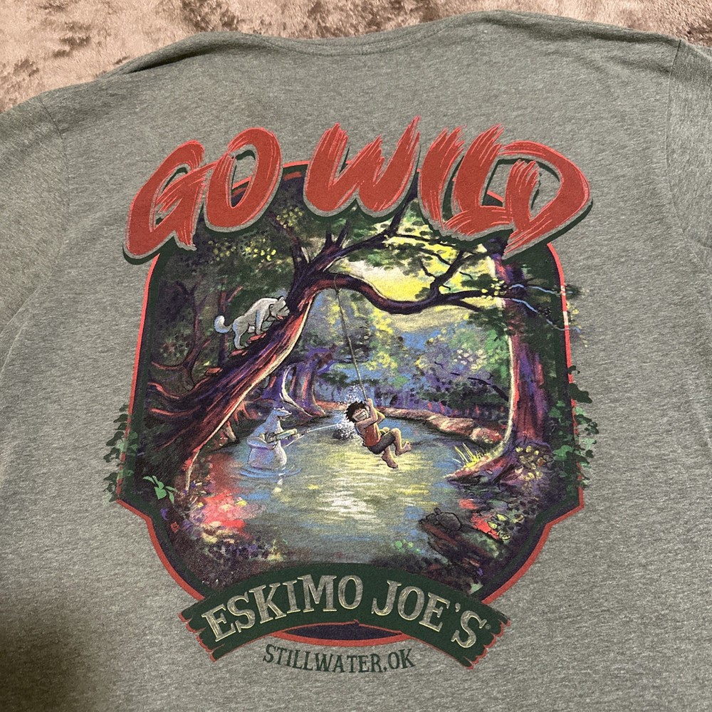 Eskimo Joe’s Stillwater OK Doubles Sided Graphic GO WILD Medium M Nature Graphic