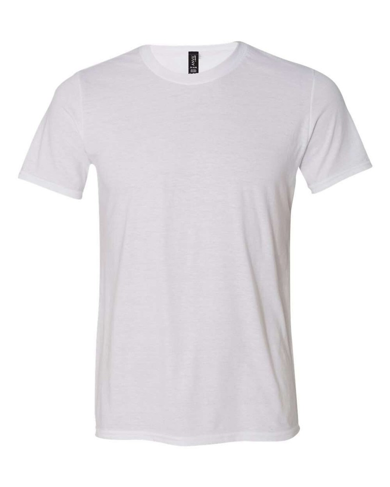Gildan Men Softstyle Triblend Short Sleeve Tagless T-shirt 6750 White