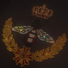 New Men Women Luxury Bee Crown Rhinestones Fashion Black Long Shirt High Quality