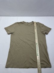 Buck Mason Crew Neck T-Shirt Straight Hem Size Small Beige Brown Casual