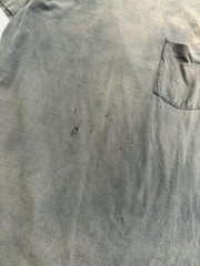 Vintage 80s Black Blank Pocket T-Shirt Sun Faded Mens XL Cotton Basic Distresed