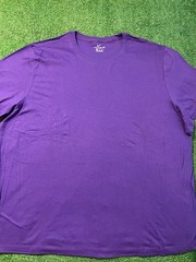 Nike Standard Fit Purple Big And Tall Plain Blank Irregular T Shirt Size 4XL