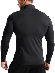 Men’s Compression Shirts 1/4 Zip Pullover Long Sleeved Running Shirts 3 Pack,…