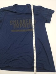 Adidas creator tee XL Women Spell Out Blue sneaker impact logo T-shirt..#16070
