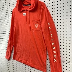 NEW Prince & Fox Long Sleeve Shirt Men Small Orange Hooded NWT $39